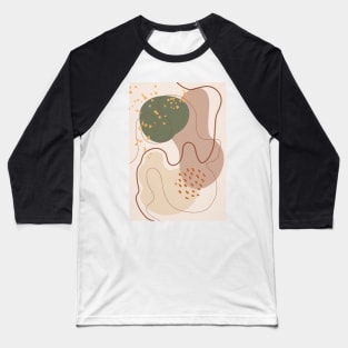 Mid Century Modern, Abstract Shapes 3 Baseball T-Shirt